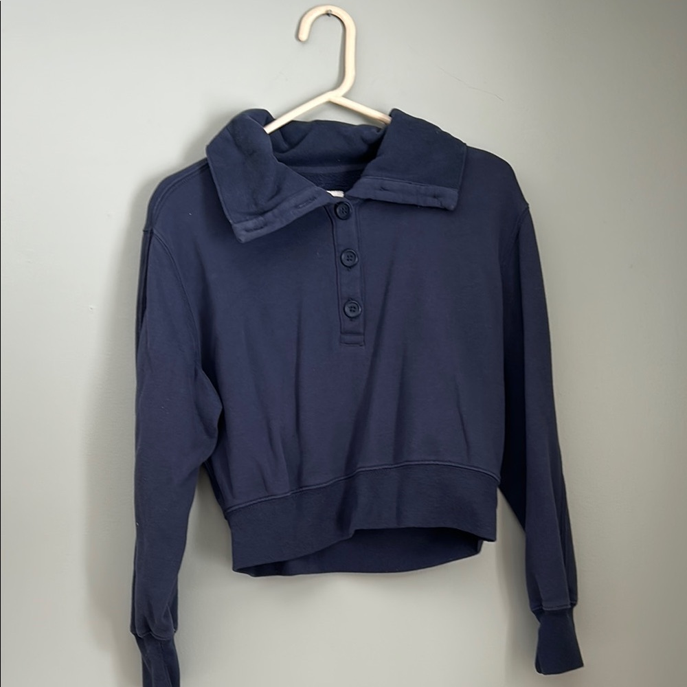 Abercrombie & Fitch Blue Cowl Neck Sweater